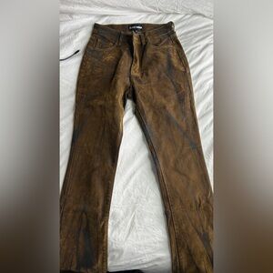 Fashion Nova Brown and Black Pants